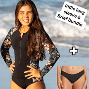 Indie Teen Long Sleeve & Azure Period Swim Brief Bundle