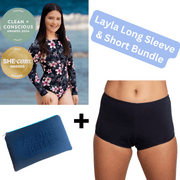 Layla Teen Long Sleeve and Shorts Period Swim Bundle