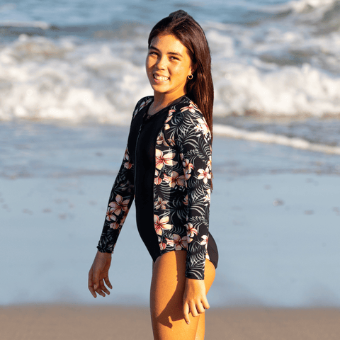 Indie Teen Long Sleeve One Piece Period Swimsuit