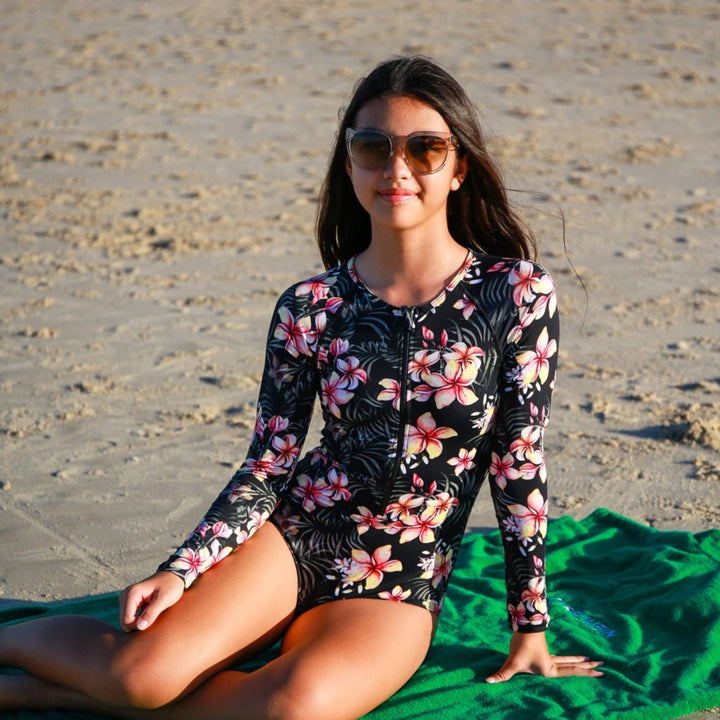 Layla Teen Long Sleeve One Piece Period Swimsuit