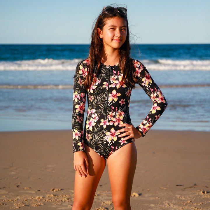 Layla Teen Long Sleeve One Piece Period Swimsuit
