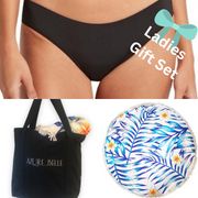 Ladies Gift Pack: Bikini Brief, Neoprene Pouch, Large Towel, Large Tote Bag