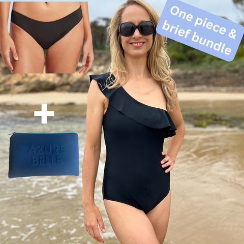 Bondi Breeze Ladies One Piece & Azure Brief Period Swimwear Bundle