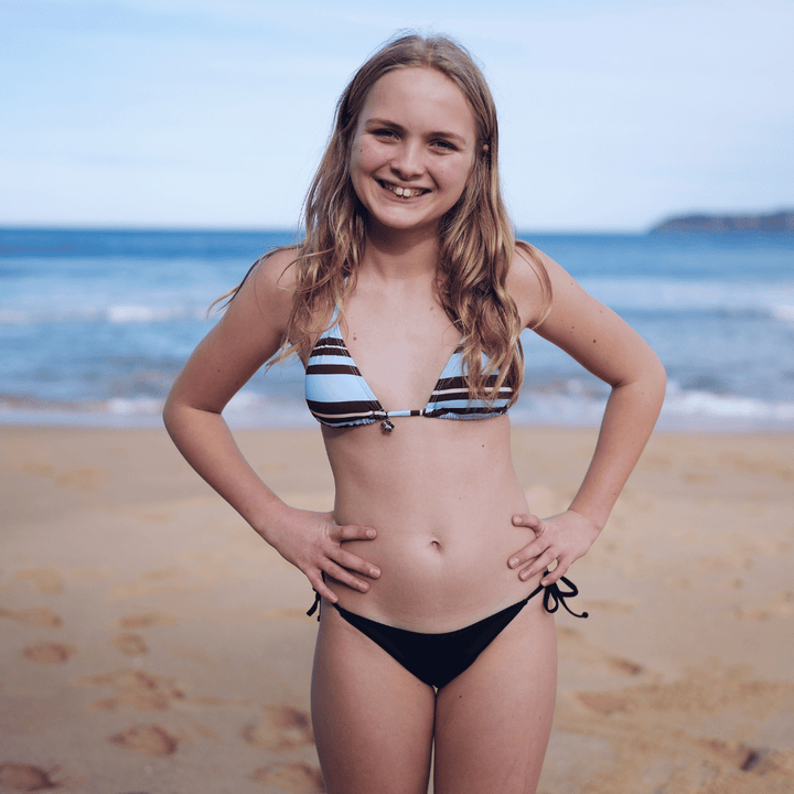 Azure Teen Tie Up Period Swim Brief