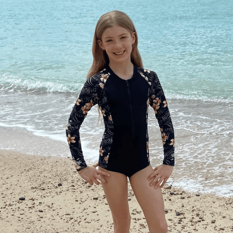 Indie Teen Long Sleeve One Piece Period Swimsuit