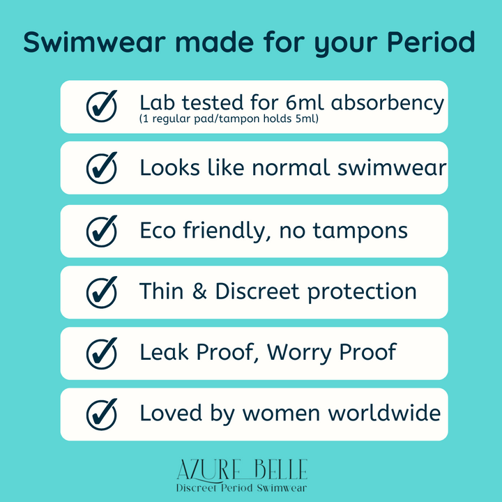 Azure Ladies Bikini Brief Period Swimwear