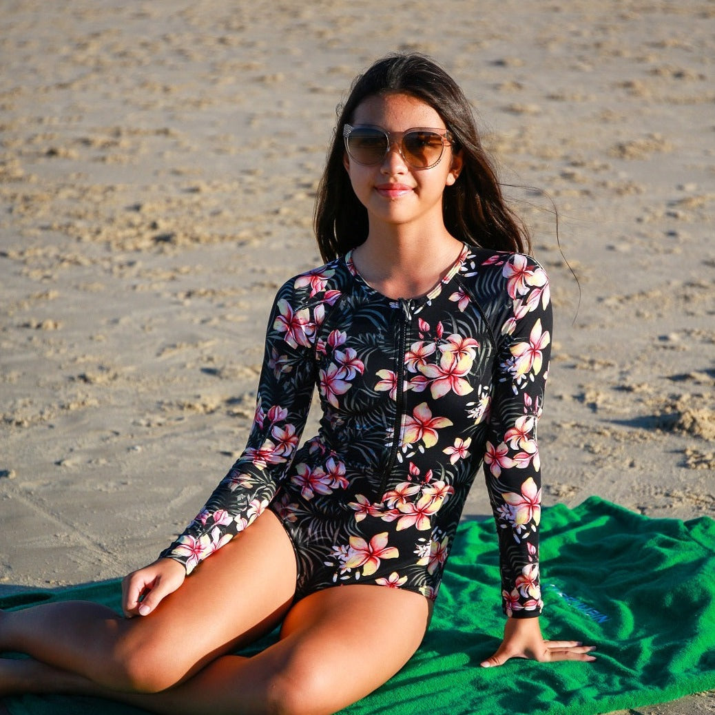 Layla Teen Long Sleeve and Azure Teen Bikini Brief Period Swimwear Bundle Set