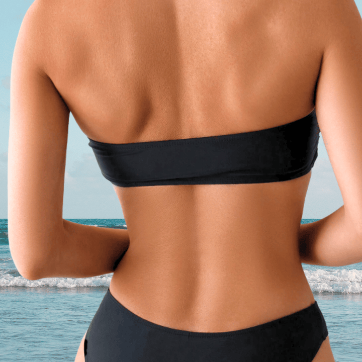 Midnight Tide High Waist Period Swim set