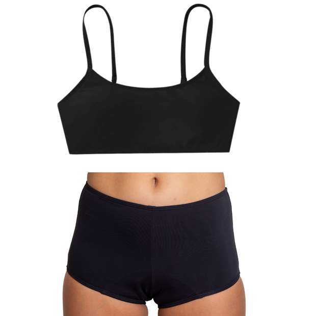 Wave Rider Teen Crop Top & Period Swim Short Set