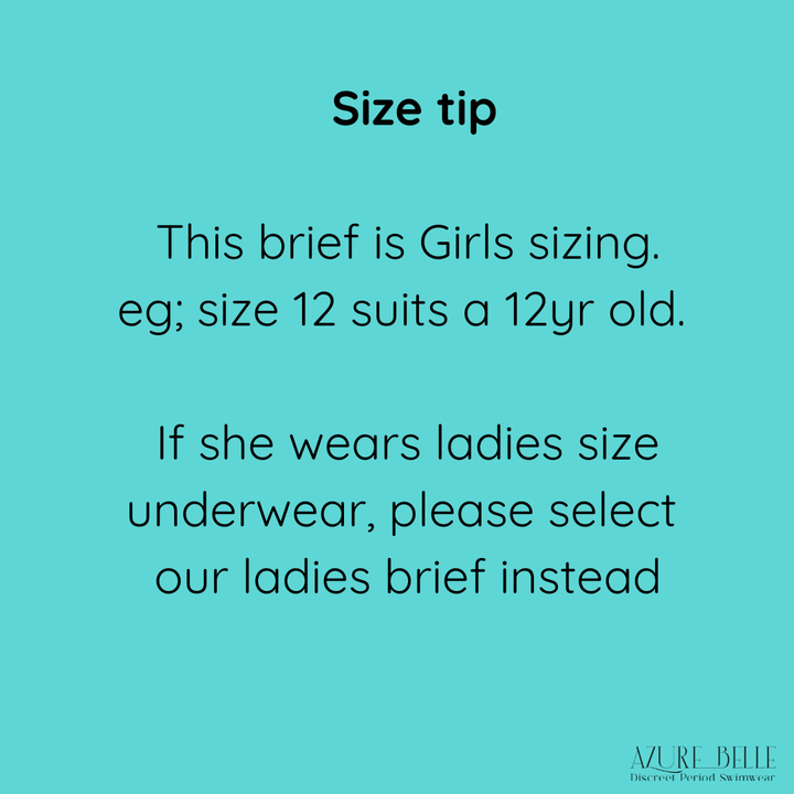 Azure Teen Bikini Brief Period Swimwear