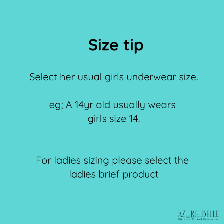 Azure Teen Bikini Brief Period Swimwear