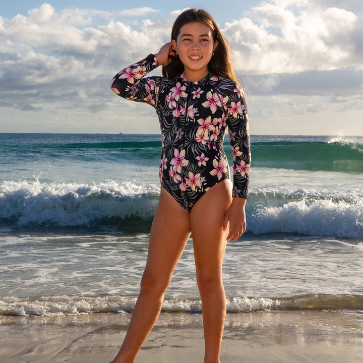 Layla Teen Long Sleeve and Azure Teen Bikini Brief Period Swimwear Bundle Set