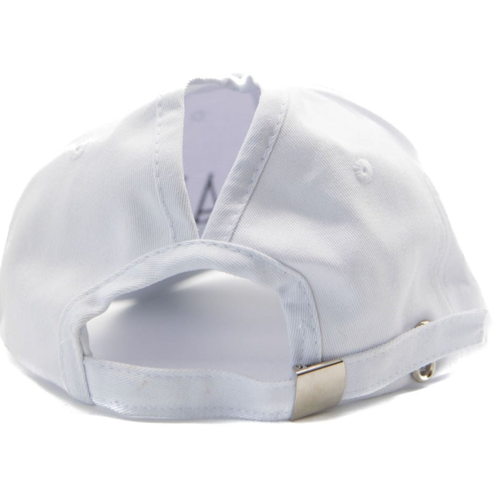 Azure cap with ponytail hole